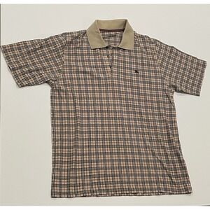 BURBERRY Check Pattern Polo Shirt Small S